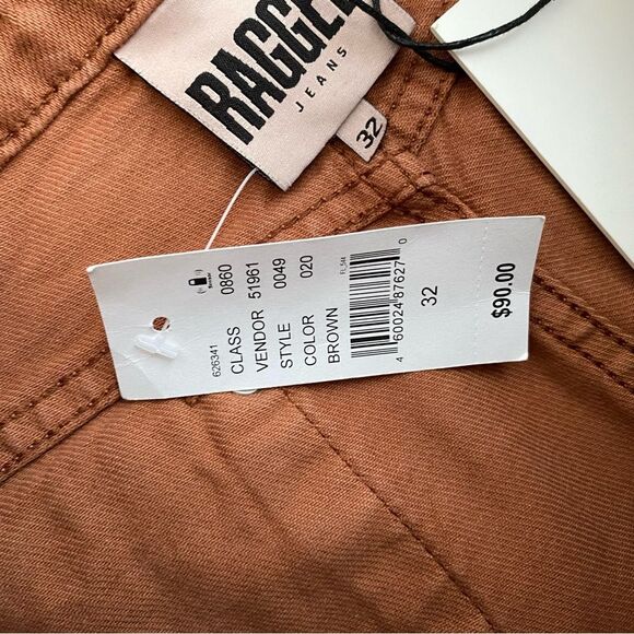 The Ragged Priest Mom Jeans With Butt Cut in Brown - Picture 7 of 9